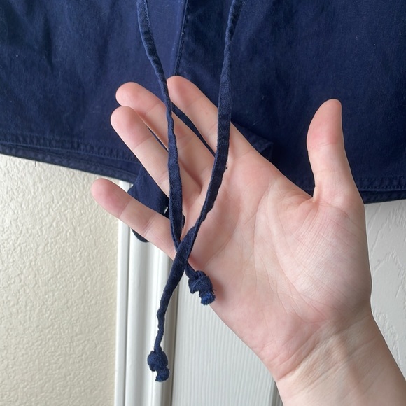 J.Crew NWOT Drawstring Linen Shorts - Navy Blue - Picture 2 of 4